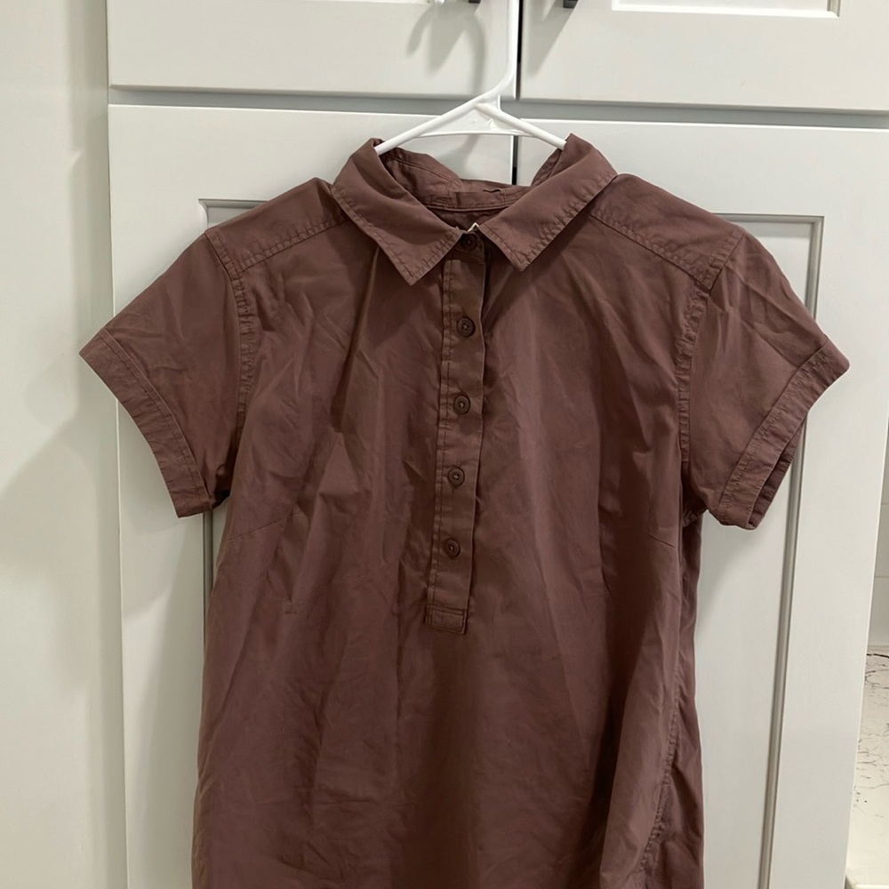 REI Co-op Women's Purple Wilderness Hiking Camping Polo Short Sleeve Shirt Top - Picture 3 of 7